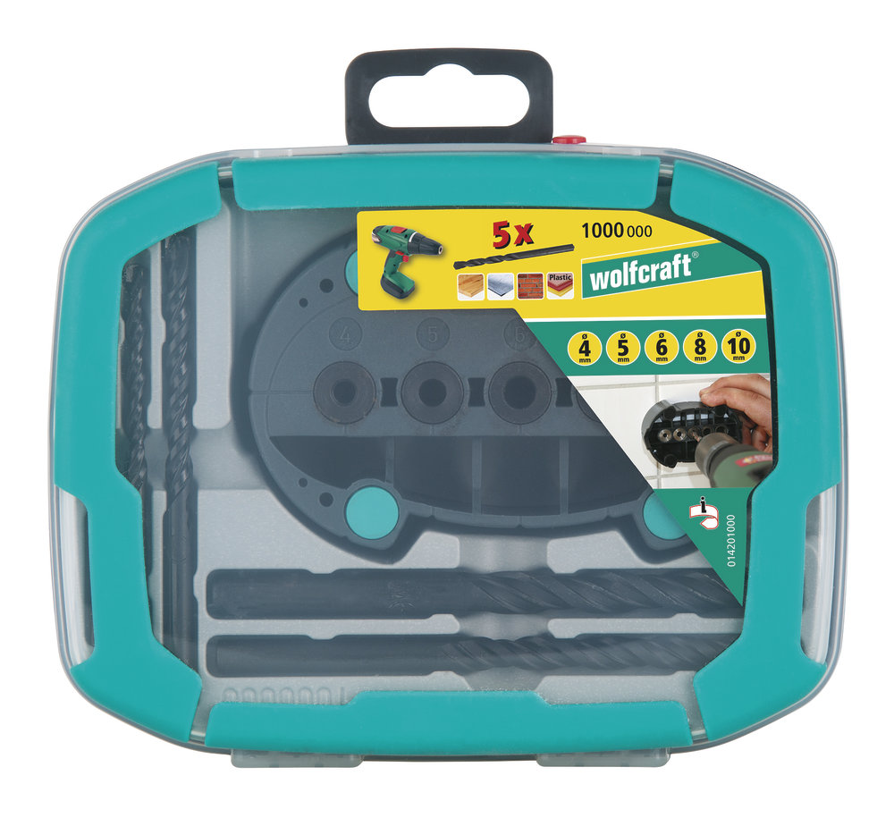 Sada WOLFCRAFT 5 univerzálních vrtáků průměr + Accumobil přípravek