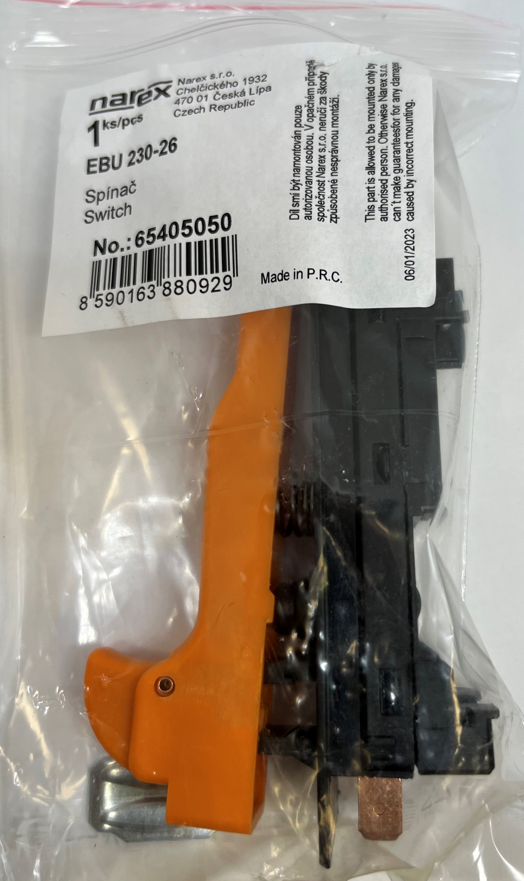 Spínač NAREX EBU 230-26