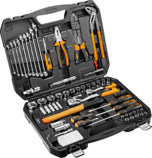 Gola sada s nářadím 1/4",1/2" 100ks NEO tools